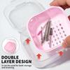 Portable Nail Polishing Grinding Head Disinfection Box Nail Art Drilling Head Disinfection Box Manicure Sterilization Tool