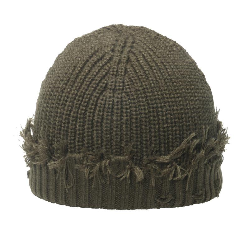 New autumn and winter hole-knitted wool hat female yuppie melon fur hat landlord hat Korean version versatile trendy men's and women's cold hat