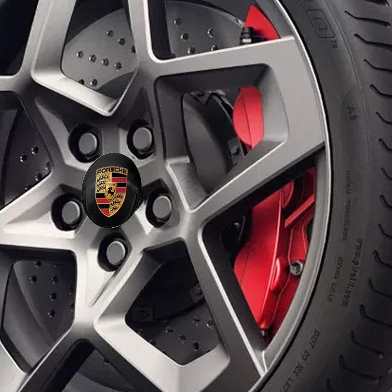 4Pcs 56MM Car Wheel Center Hub Caps Rim Caps Covers Emblem For Porsche Boxster Cayenne Panamera Macan Cayman 911 918 996 917 991