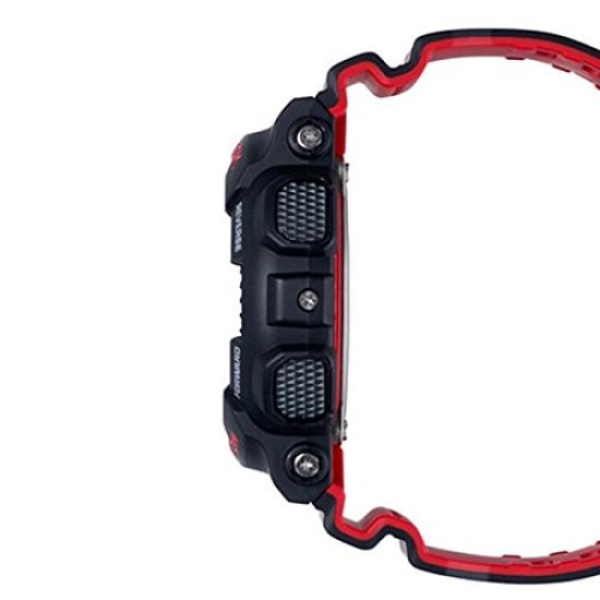 Casio Black and International Model G-Shock GA-110HR-1A, Waterproof, Red,