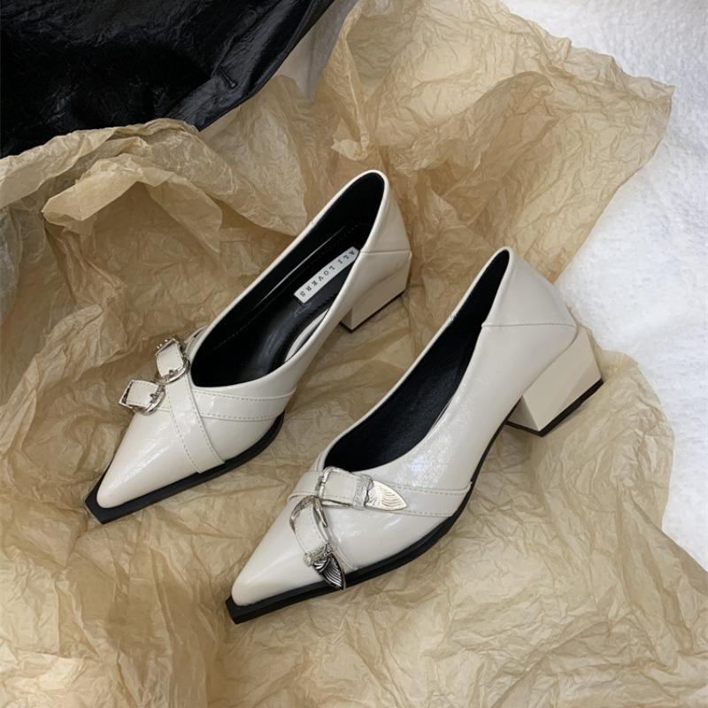 Mode Femme Doux Confort Printemps Enfiler Chaussures à Talons Hauts Dames Décontracté Bleu Marine Escarpins Hauts Sandales Femme pour Femmes