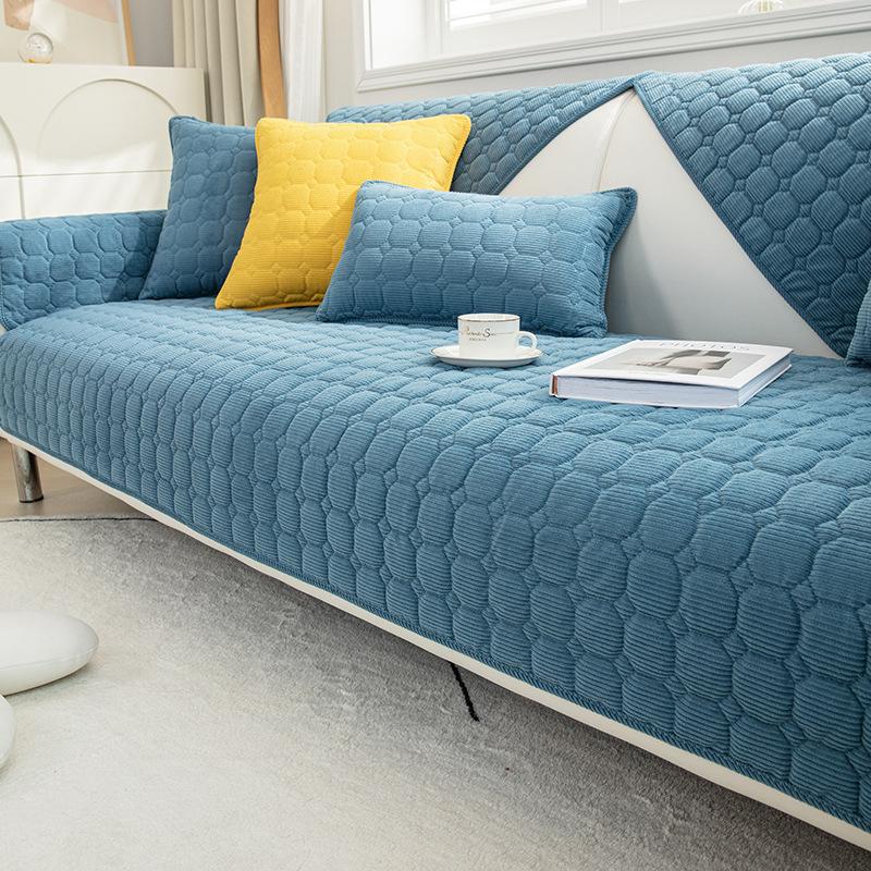 Winter Corduroy New Sofa Cushion Thickened Sofa Cover Simple Four-Season Universal Non-Slip Seat Cushion Sub-Cover Cloth Towel