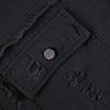 Womens Denim Jacket Button Down Shirts Distressed Frayed Coat  With Pockets