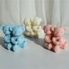Soft and Durable Silicone Cartoon Bear Candle Mold for Art Project Making Unique Candle or Aromatherapy in Home