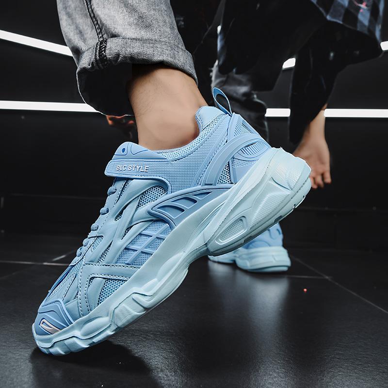 Men's Green Casual Sneakers Designer Platform Trainer Shoes Men Streetwear Height Increasing Sport Shoes Women Chunky Sneaker