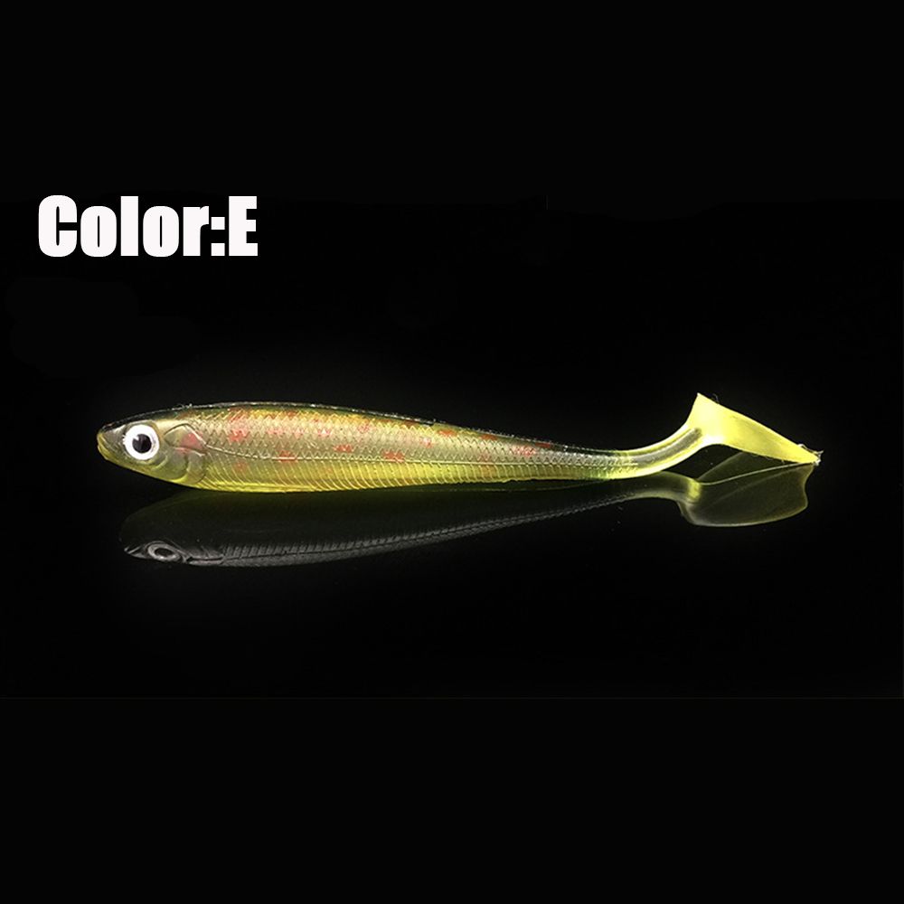 5Pcs/lot High Quality Artificial  T Tail Silicone Swimbait Soft Bait Worm Fishing Lures