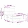 Storage Bed with Mattress Light Grey 140 x 200 cm Velvet