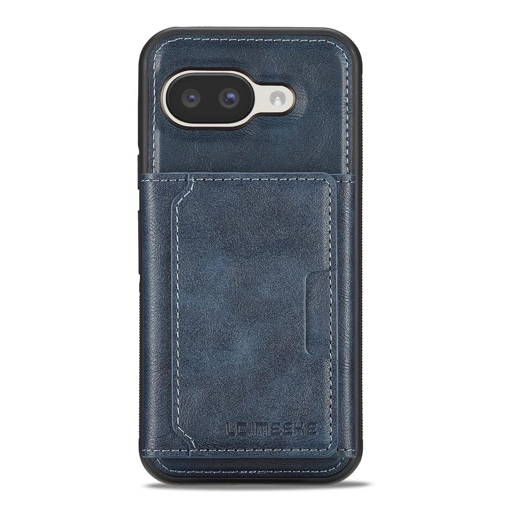 LC.IMEEKE L5 For Google Pixel 9a Magnetic Phone Case Leather Back Cover with Detachable Card Holder