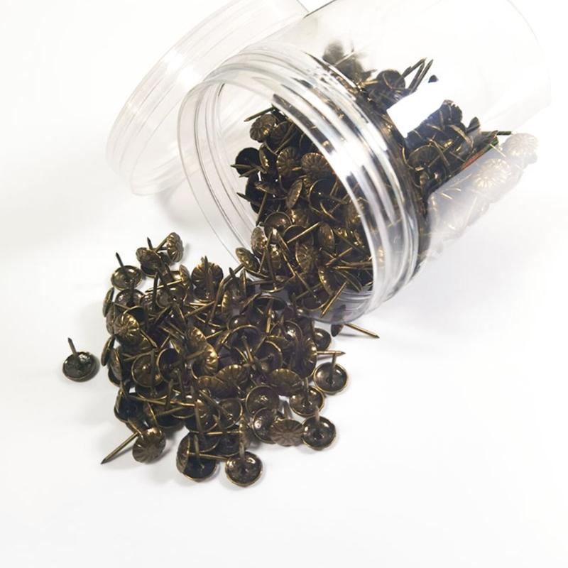 500Pieces Multifunctional Metal Thumbtacks for Office School Roundness Push Pins Office Tacks for Corkboard Furniture