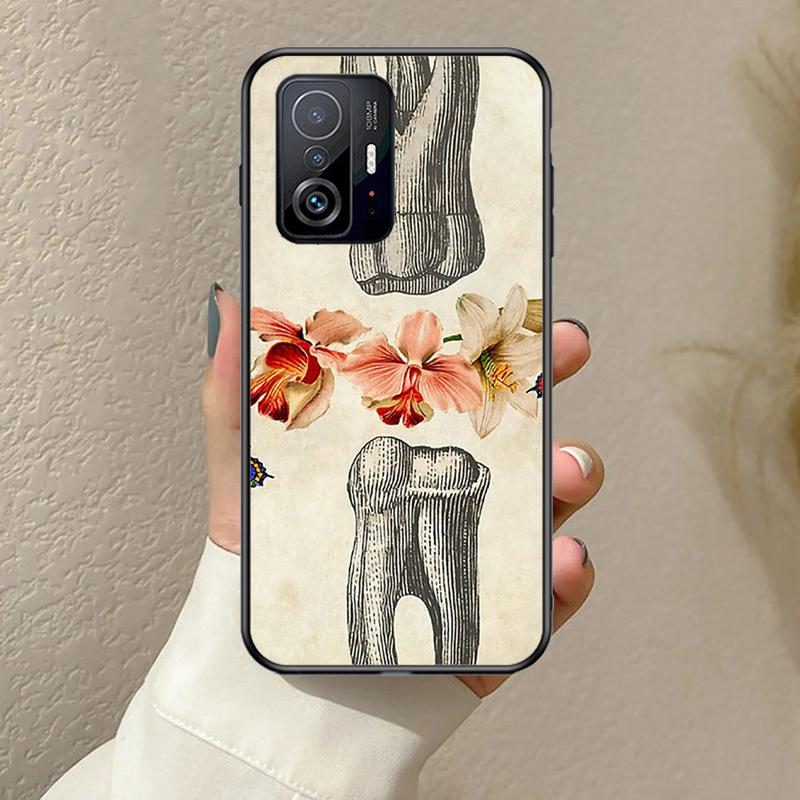 dentist tooth pattern Funda For POCO F5 F3 M5s C40 F4 GT X3 X4 X5 Pro Case For Xiaomi 12 13 Lite 11T 12T Pro 12X
