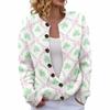 LXK-SPYK01 Sanpa crew neck cardigan new casual knitted sweater European and American jacket