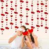 4M Glitter Red Wedding Decoratio Heart Banner Garlands Hanging Streamers for Anniversary Engagement Bridal Shower Birthday Party