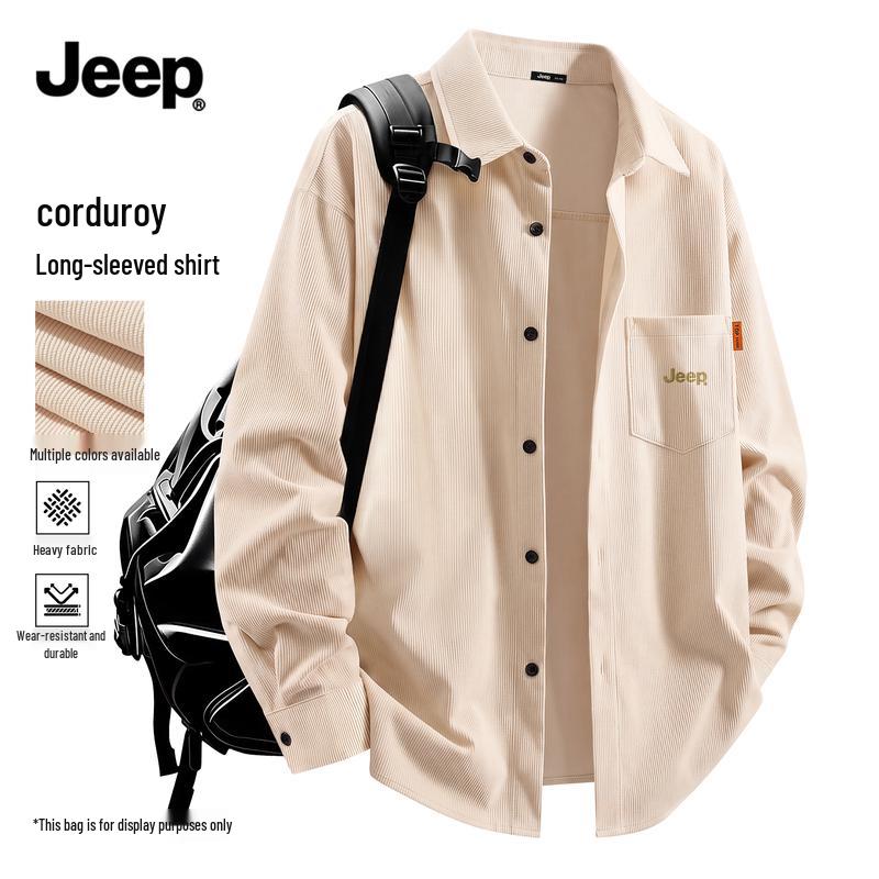 JEEP Men's Heavyweight Corduroy Long-Sleeve Shirt Jacket
