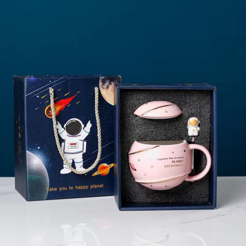 Kreativní hrnek Planeta Vysoce přesný keramický hrnek Hrnek pro pár Hrnek na vodu Astronaut Hrnek Vesmír Suvenýr Dárek Domov
