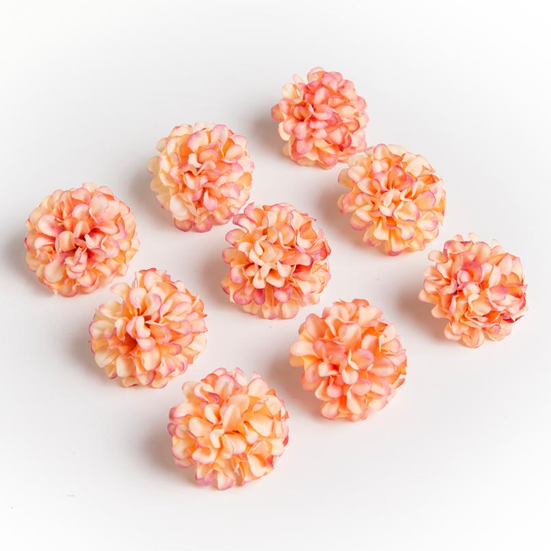 Artificial Flowers Ball Material Silk Carnation Wedding festival Decorative Wreath Home vase table Bride Brooch DIY gift props