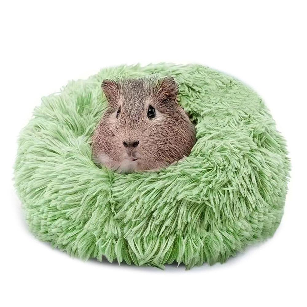 Winter Ultra-Soft Pet Nest Warm Hamster Sleeping Bed Insulated Padding Cozy Small Animals Bed Small Animals зелёный