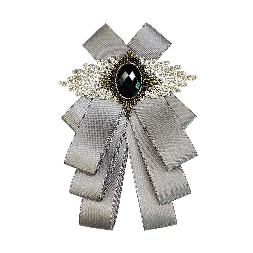 Men's High-End Wedding Bow Tie & Lapel Flower - Double Layer British Trendy Collar Accessory for Formal Suit & Business Shirt