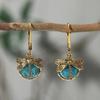 Vintage Bohemia Turquoise Cowboy Hat Boots Horse Earrings for Women Trendy Exaggerate Earring Party Wedding Jewelry Gift