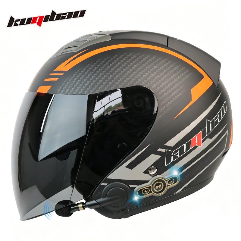 Cool Ride Bao Lightweight Bluetooth Motorcycle Helmet with Double Visor, 3C Certification, Long Battery Life, and Excellent Sound Quality