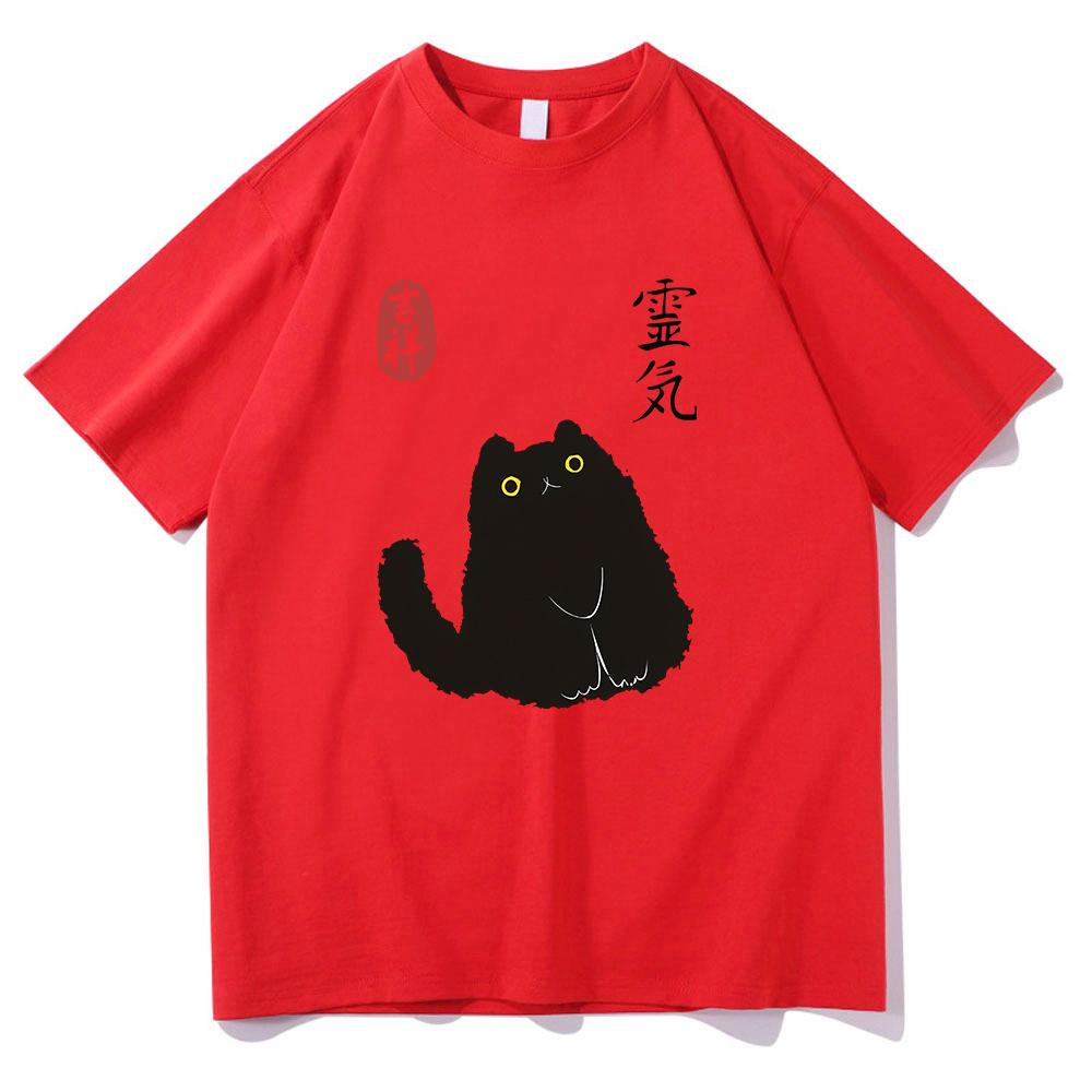Lucky Cat Black Cat Vintage Japanese T Shirt Kawaii Unisexunisex Clothing Cotton Graphic T Shirts Vintage Clothes For Days Gifts