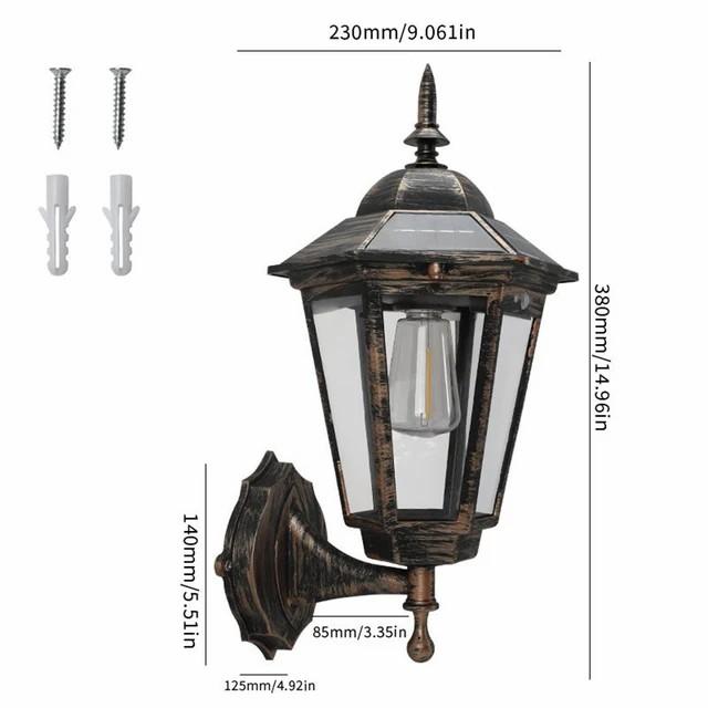 D2 Solar Flame Hanging Lantern Lights Outdoor IP65 3 Modes Solar Powered Lamp Wall Mounted Lights Fence Patio Porch Garden Decor