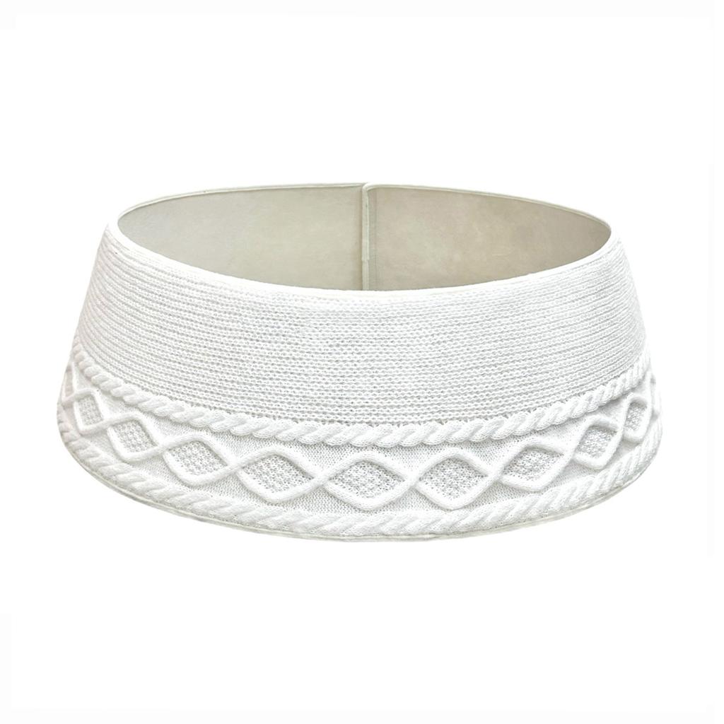 27.95in Knitted Christmas Tree Collar Xmas Tree Skirt & Stand Base Cover for Home Living Room Holiday Decoration