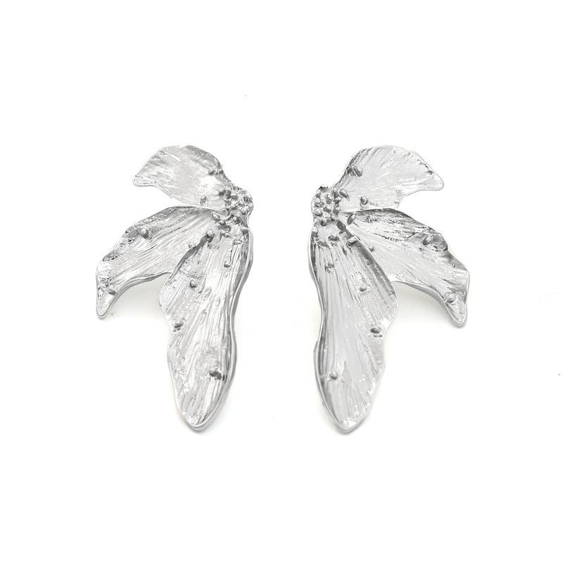 Vintage Metal Gold Color Flower Big Earrings For Women Fashion Floral Statement Earrings Jewelry Gift