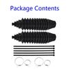2 Pcs Set Universal Silicone Rack Pinion Steering Gaiter Pinion Boots+Cable Ties+Clamp Kit Silicone Gear Leggings Kits