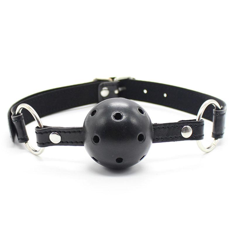 4 Colors Faux Leather Mouth Gag Adjustable Plastic Ball Adult Flirting Fetish Roleplay Game Props Couples BDSM Bondage Sex Toys