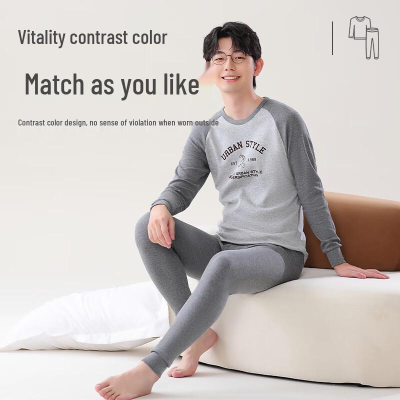LANGSHA Boys' Pure Cotton Thermal Underwear Set