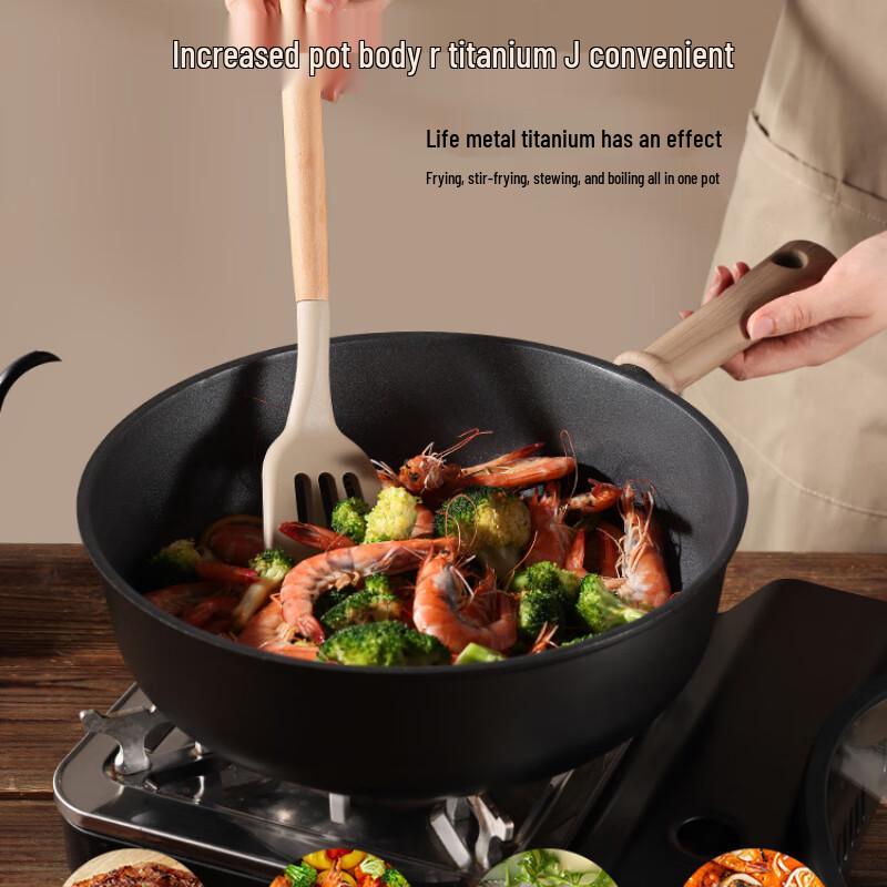 Sule 28cm Non-stick Deep Frying Pan with Lid