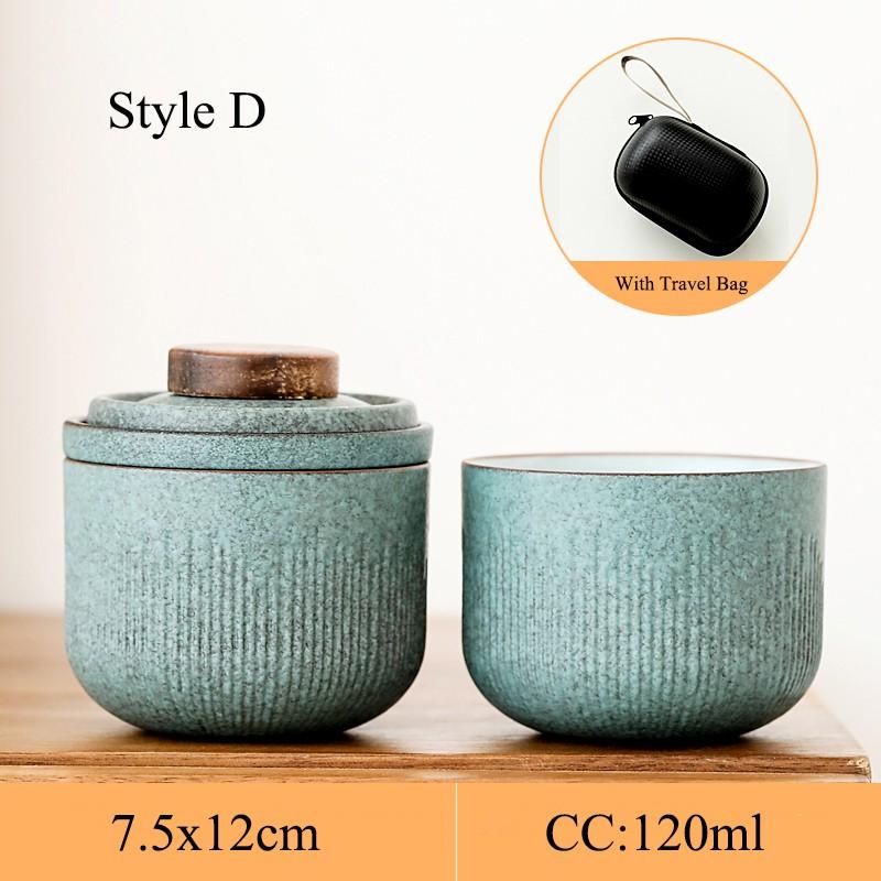 Kung Fu Tee-Set Tragbar Ein Kännchen Zwei Tassen Keramik Schnelle Teetasse
