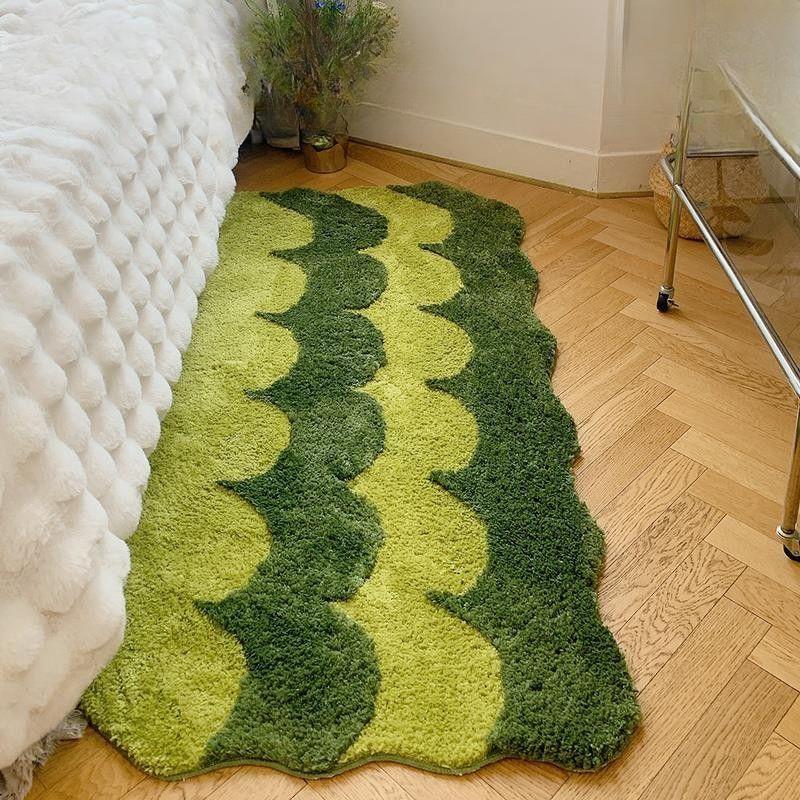 

Винтажный прикроватный ковер Плюшевый ковер для гостиной Коврик для пола на балконе Коврик для эркера 50 * 100cm
