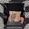 „Wasserfeste, langlebige Snake Dance Rose Tattoo-Aufkleber für Frauen – pflanzliches, semipermanentes dunkles Design“