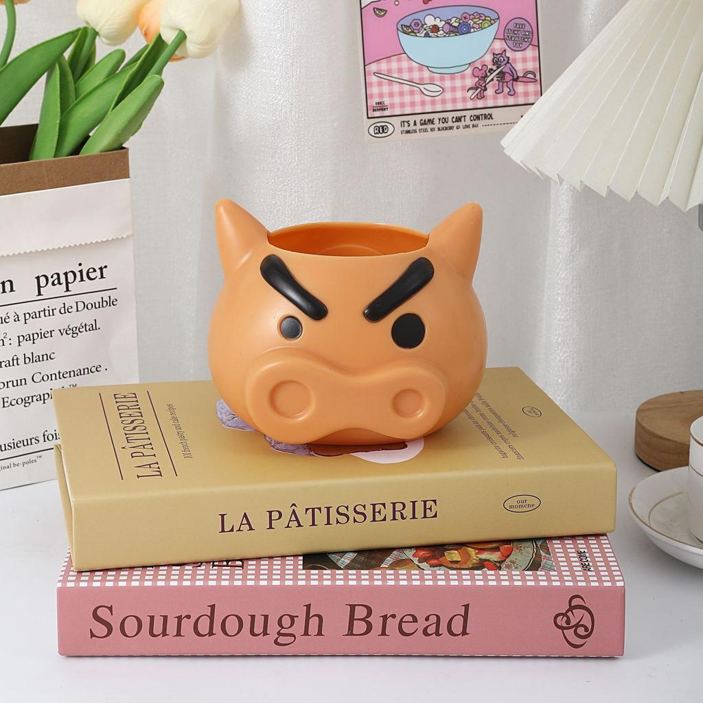 Cartoon Dresser, Makeup Organizer, Storage Bucket, Lipstick, Eyebrow Pencil, Loose Powder Brush, Makeup Tool, Pen Holder.