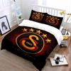 "Set Lenzuola con Logo Galatasaray" Set Copripiumino Biancheria da Letto Copripiumino Federe (1 * Copripiumino 2 * Federe, senza piumino)
