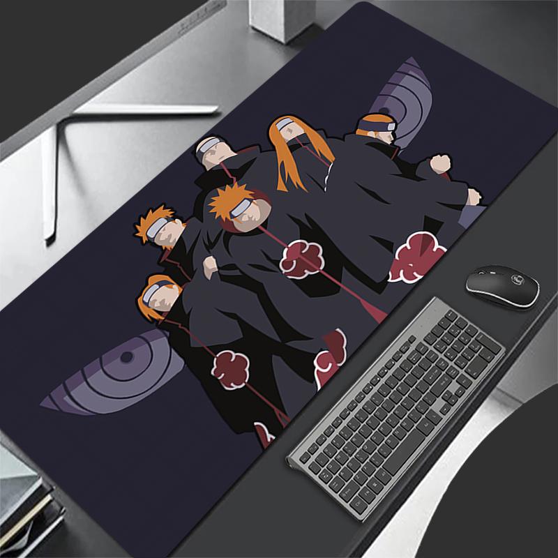 Mauspad Professionell Esports-Spieler Geschwindigkeit Naruto Pain XXL Verriegelte Kante Gummi Spiel Erweitert Schreibtischmatte Mauspads Tastaturmatte