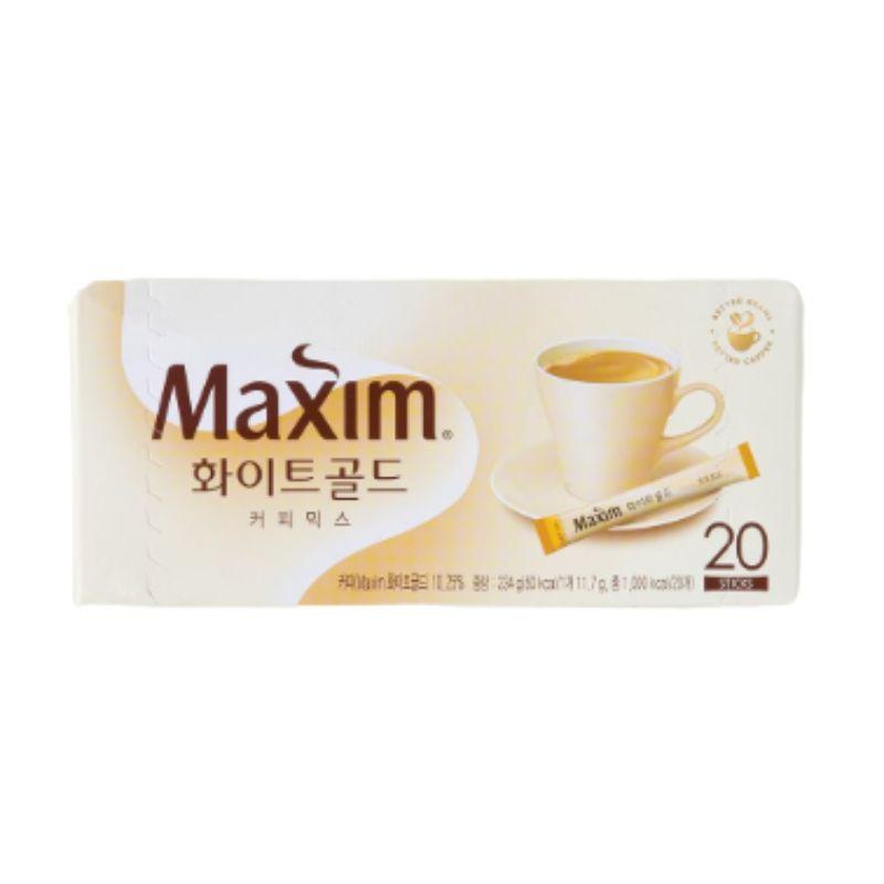 Maxim White Gold Korean Mild Latte Style Coffee Mix 20 Sticks, 1box/2box 1box(20ea)