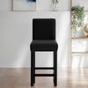 Elastic Polyester Chair Cover Spillproof Design Stool Cover Multiple Solid Color