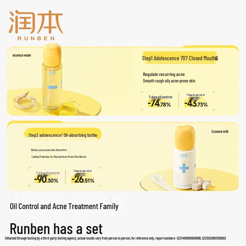 RUNBEN Youth Oil Control Acne Skincare Set