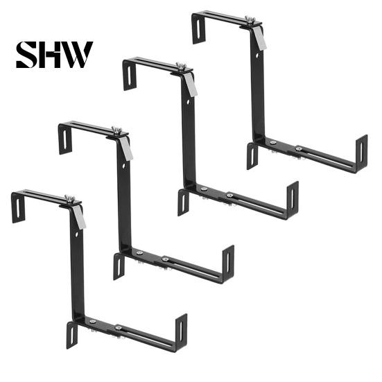 Durable Flower Box Railing Brackets 4Pcs Adjustable Planter Brackets, Stainless Steel Hangers, Balcony No Drill Plant Supports for Fence Railings