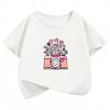 Summer Spring Vintage Camera with Flowers T Shirts Funny Retro Kids Children's T-shirt Boys Girls Casual Top Tee