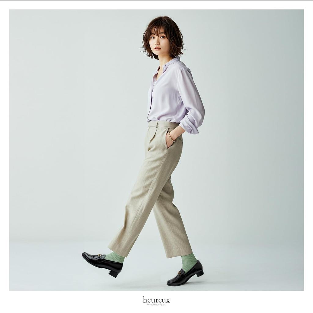 Heureux Bit Loafers with a Soft Easy To Walk Patent Black Women's Pump-Style 3.5cm Heel, Cushioning, In, Leather, Waterproof,