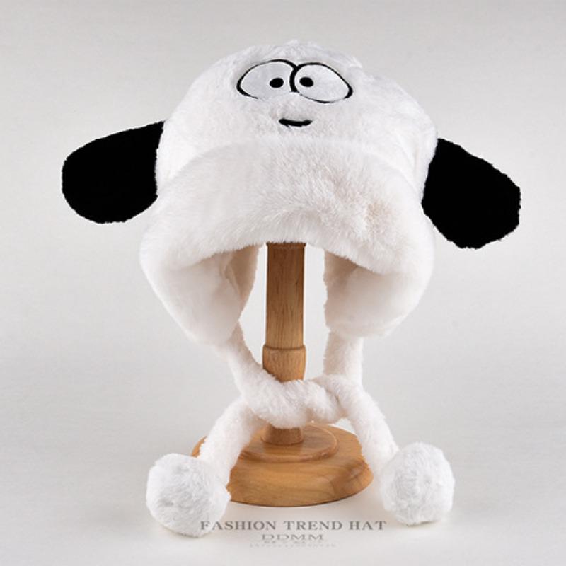 Mütze Damen Winter Warm Ohrenschutz Gestrickte Überziehmütze Sturmhaube Hut Band Doppelnutzung Plüsch Blitzmütze