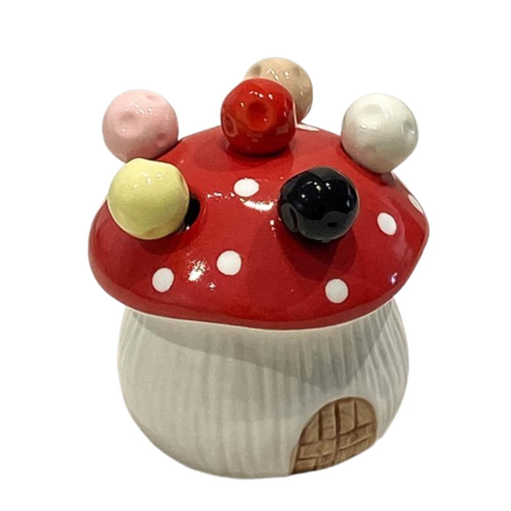 3D Stainless Steel Fruit Fork Ceramic Dessert Salad Fork Mushroom Fruit Sweets Forks  Picnics