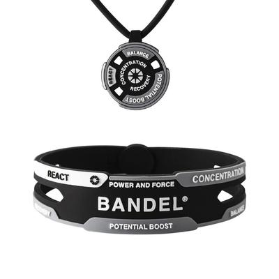 VANDEL REACT Halsketten- und Armband-Set Größe (2-teiliges Set) - Geschenk, M, Schwarz/Weiß