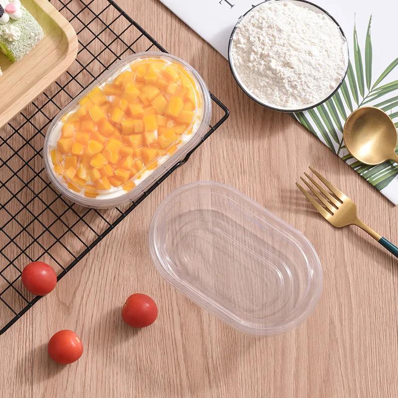 50pcs Disposable Mousse Cups Cake  With Lid Clear Plastic Pudding Jelly Dessert Yogurt  Party Favors 360ML