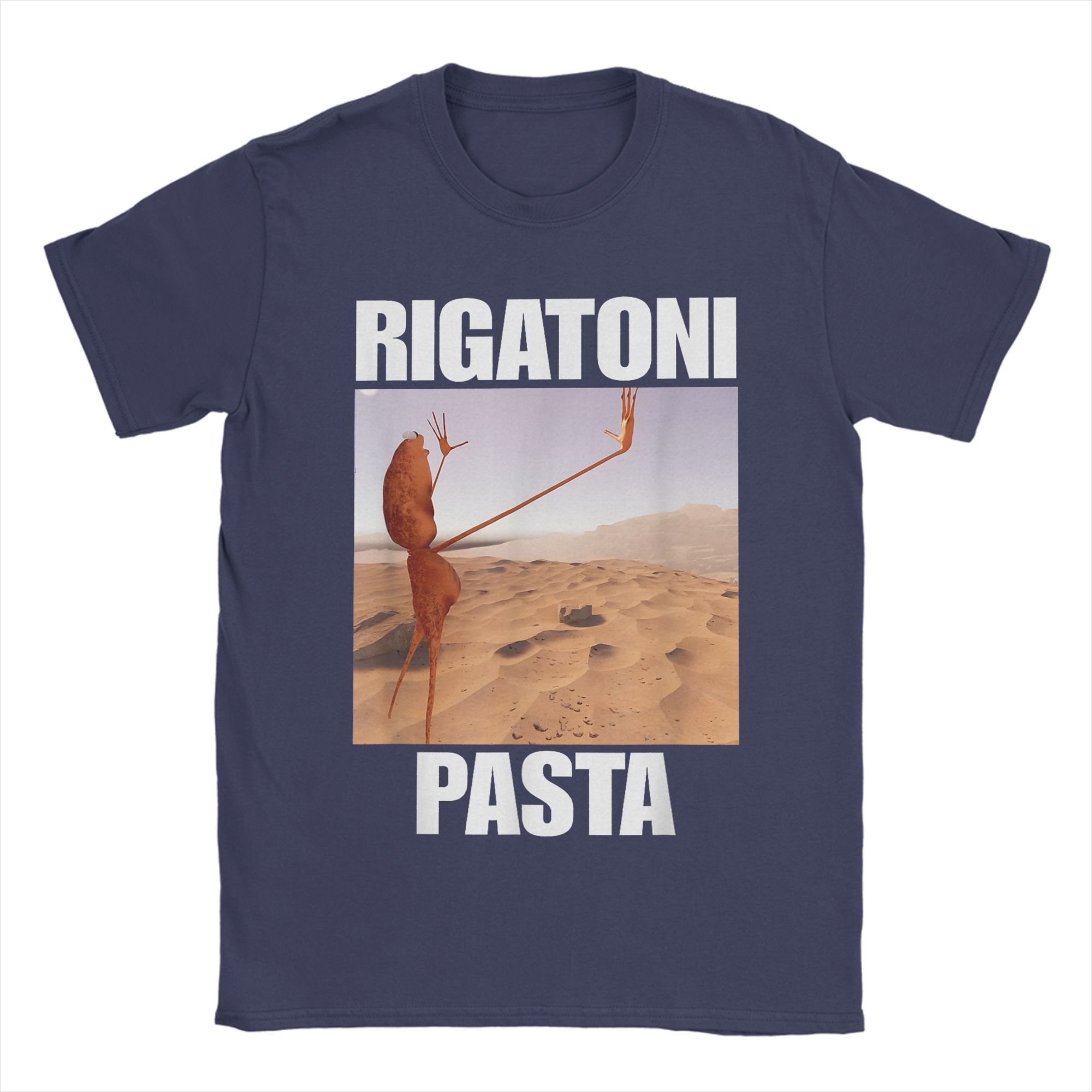 Awesome Marcus The Worm Rigatoni Pasta T-Shirt Men Round Neck Cotton T Shirt Short Sleeve Tees Gift Clothes 4XL