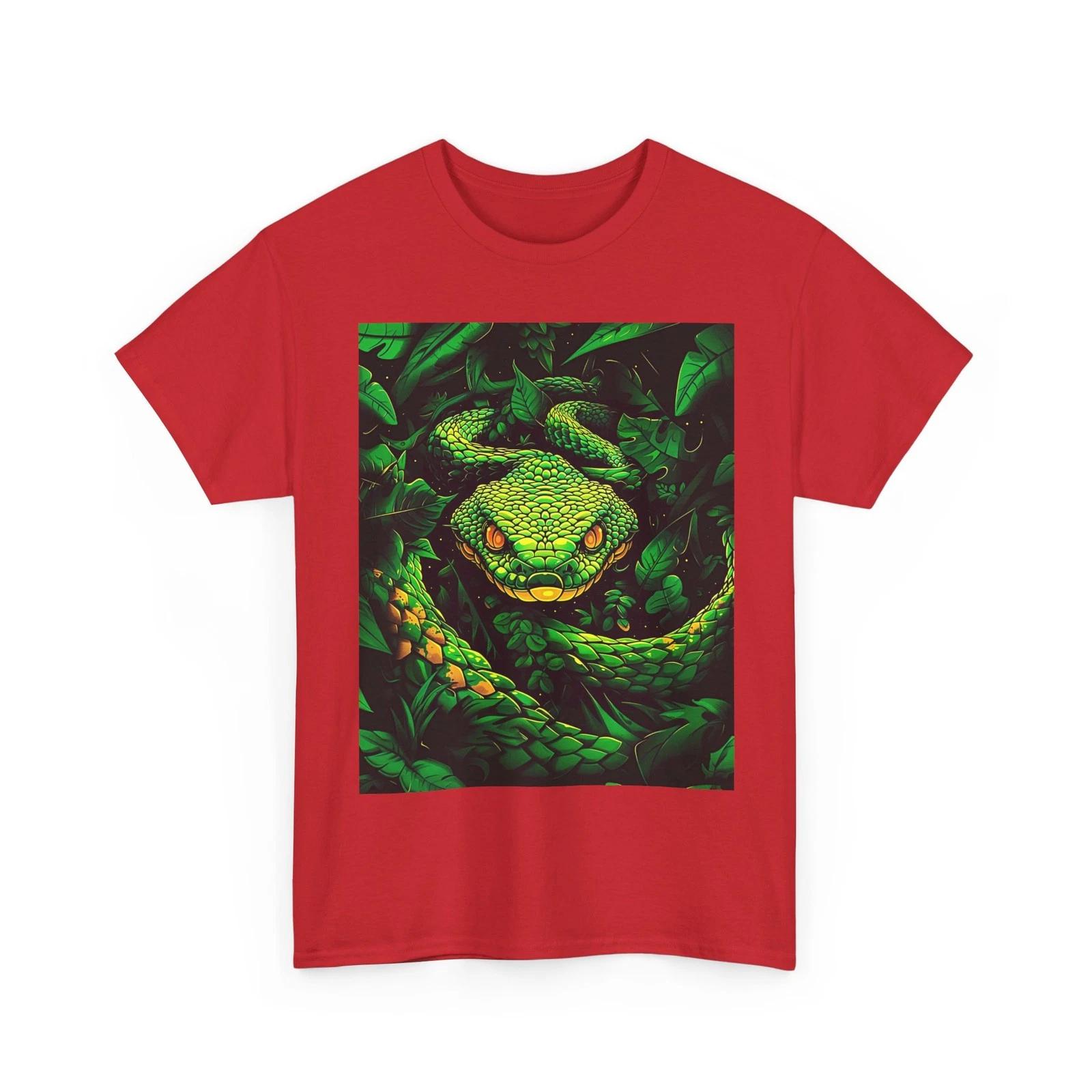 

SNAKE ART TEE Tshirt EMERALD TREE BOA GIFT MEN WOMEN FOREST REPTILE DOPE SHIRT 2XL