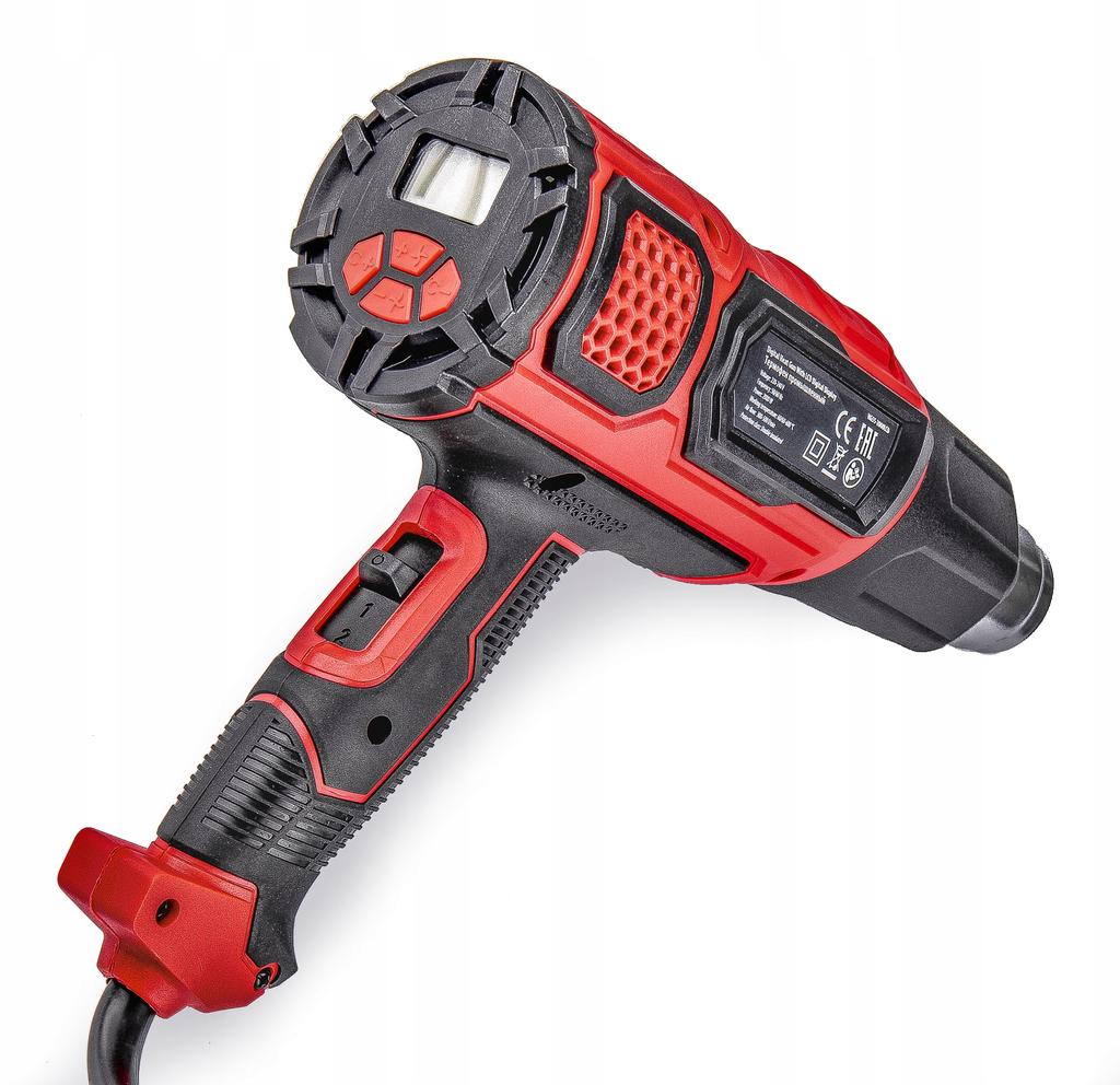 Electric Heat Gun for Wood Paints 4 Nozzles 2 Speeds 2000W LCD Forcekraft